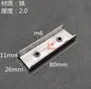 Conector para tubo cuadrado a presión tipo C, pieza sin soldar, abrazadera en forma de U, conector de inserción, conector para estante de exhibición de muebles