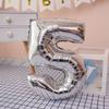 Globo digital de aluminio de 32 pulgadas para cumpleaños de bebés y niños, diseño de accesorios de apertura para escena de habitación dorada y plateada