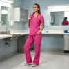 Plataforma transfronteriza exporta batas quirúrgicas, uniformes para doctor y enfermera de hospital de belleza, ropa de trabajo de dos piezas para quirófano y dentista