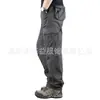 Pantalones de trabajo resistentes al desgaste con múltiples bolsillos, pantalones de trabajo largos de pierna recta, pantalones de protección laboral, pantalones holgados de talla grande para comercio exterior transfronterizo