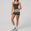 Conjunto deportivo de yoga transfronterizo para mujer, cuello halter, doble hombro, espalda hermosa, control de abdomen, levantamiento de glúteos, secado rápido, conjunto de fitness para correr 4549