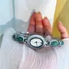 Pulsera de Reloj para Mujer Goldie Estilo Retro Transfronterizo con Piedras Preciosas, Nicho Impermeable Versátil, Reloj de Cuarzo Francés de Nicho de Lujo Ligero