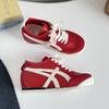 Tênis de treino retrô vermelho 2025 primavera e verão, novos sapatos baixos com cadarço e sola macia combinando com a cor, Forrest Gump Shoes coreano A9896