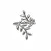 Anillo de acero de titanio con hojas exageradas de personalidad europea y americana, apertura que no se desvanece, anillo para dedo de comida, sensación, anillo de acero inoxidable al por mayor