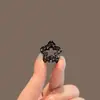 Exquisita Pinza de Presión con Pedrería de Estrella de Cinco Puntas Pequeña Clip para el Cabello con Flecos de Diamante de Lujo Ligero de Corea del Sur Nuevo Estilo Accesorios para el Cabello Lateral para Mujeres