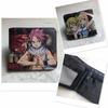 Cartera corta de PU para hombre y mujer con cola de hada, billetera para adolescentes, estudiantes, anime, Hokage, monedero gris