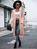 Moda Femenina Europea y Americana Transfronteriza Otoño/Invierno 2023 Amazon Suéter de Punto de Color Sólido Cárdigan de Punto con Bolsillo para Mujer