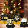 Decoración temática de Año Nuevo 2025 transfronteriza con adornos de panal de abeja para fiesta de Año Nuevo en oro negro