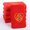 Avental Festivo de Casamento, Mangas de Casamento, Avental Duplo de Bolso para Banquete de Casamento, Avental Vermelho Impermeável no Atacado com Palavras Felizes