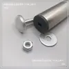 Tubo Redondo de Aço Inoxidável para Peitoril de Janela, Parafuso de Fixação sem Furo, Parafuso de Expansão de Ajuste para Guarda-corpo de Varanda para Decoração de Casa