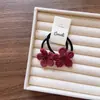 Novo Estilo Coreano Infantil Outono Inicial Flor de Lã Crochê à Mão Presilha de Cabelo Meninas Simples Adulto Par de Faixa de Cabeça Escura