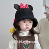 Chapéu de Pescador para Bebê Menina Outono e Inverno Lã com Laço Chapéu Balde Infantil Quente e Versátil Chapéu Pulôver de Bebê Estilo Coreano Fashion