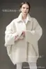 Abrigo de Lana de Alpaca Engrosado con Cuello Suelto, Abrigo de Piel Sintética para Mujer de Corte Amplio y Estilo Corto con Solapa, Nuevo Abrigo de Moda Invernal