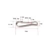 Hebilla de Cintura de Acero Inoxidable 304 Hebilla para Equipaje Hebilla para Joyería Llavero Hebilla de Vesícula Biliar de Cerdo Hebilla de Etiqueta de Botón Pequeño