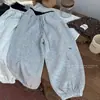 Pantalones de Chándal para Niños Otoño Invierno 2026 Niños y Niñas Pantalones Sueltos con Puño Estilo Primavera y Otoño Pantalones Deportivos Casuales Pantalones Largos Gruesos Bordados