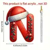 Colgantes de letras planas acrílicas transfronterizos para árbol de Navidad, decoraciones para fiestas en casa, etiquetas de regalo, decoraciones para fiestas