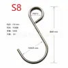 En stock gancho S de anillo cerrado de metal gancho S de hierro acero inoxidable gancho S gancho para colgar gancho transfronterizo