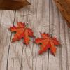 Europeu e americano Ins Design Sense Ginkgo Leaf Brincos Anel Colar terno Feminino Maple Leaf Brincos Cross-border Outono e Inverno Acessórios