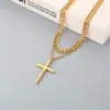 Nova Colar Masculino Cruz de Aço Inoxidável Criativo e Fashion da Hao Yi com Correntes em Camadas, Joia Minimalista para Indivíduos Modernos