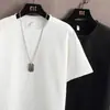 Camiseta de Manga Corta para Hombre de Verano, Delgada, de Seda de Hielo, con Canalé, Color Sólido, Texturizada, Holgada, Tendencia