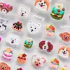 Pegatinas para Uñas Nuevas y de Moda Estilo Ins al por Mayor Línea Artística de Perro Venta Caliente Serie de Animales Lindos Japoneses Decoraciones