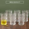 Vaso de Vidrio con Patrón Glaciar en Stock Estilo Trendy Taza de Agua Creativa Taza para Bebidas Cerveza Café Taza para Regalo para el Hogar