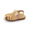 Sandalias para Niña Verano Nuevo Estilo Sandalias Infantiles Tejidas Encaje Moño Estilo Fresco Sandalias para Bebés Niñas