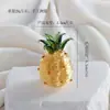 Zibo Vidro Abacaxi Frutas Artesanato Enfeites Vidro Feito à Mão Enrolamento de Seda Árvore de Natal Presentes de Natal