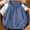 Sudadera con capucha para hombre de marca moderna estilo americano, ropa con capucha engrosada nueva para otoño/invierno 2025, chaqueta versátil holgada y elegante para hombre