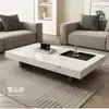 Mesa de Centro Rectangular Estilo Italiano Minimalista Moderno para Sala de Estar, Oficina en Casa, Apartamento Pequeño, Mesa de Moda