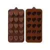Molde de Silicone para Chocolate Desenho Animado Multiestilo Transfronteiriço Números e Letras Molde de Assar DIY Molde para Fudge Cubo de Gelo