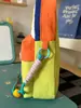 Mochila pequeña nueva con colores contrastantes, bolso de hombro, estuche para lápices, alto atractivo estético, lindo, gran capacidad, bolso cruzado, bolsa para teléfono móvil para exteriores