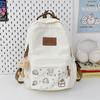 Mochila Escolar para Mujer Nueva Simple Estilo Japonés Ins Mochila Bordada Estudiante Femenina Nicho Ligera Gran Capacidad Mochila Versátil