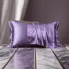 Fronha de Seda Cor Sólida de Verão, Fronha de Gelo de Seda, Fronha de Beleza Tencel, Par, Capa de Travesseiro Única para Casa