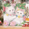 Gatito Lindo con Bufanda Pintura al Óleo Digital para Colorear DIY Interactivo Padre-Hijo Amigable para Principiantes Pintura Decorativa Acrílica