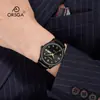 Relógio masculino ORSGA fashion business de diamante com calendário duplo, luminoso, à prova d'água, direto da fonte, relógio de quartzo para live cross-border