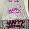 Mascota Inglés Cumpleaños Rápido Cuadrado Lluvia Seda Cortina Fondo Tela Fiesta Bar Fiesta Atmósfera Diseño Fondo Colorido