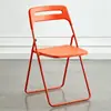Silla Plegable de Plástico, Silla para Uso Doméstico con Respaldo, Silla Popular para Fotos, Silla de Comedor para Dormitorio, Silla Plegable para Oficina de Conferencias, Taburete Plegable para Exteriores