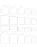 Molde para Galletas Cuadrado Redondo con Forma de Ola, Juego de Cortadores de Fondant con Marco Rectangular Arqueado para Bendiciones, Herramientas para Hornear