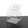 Caja de Almacenamiento Transparente Caja para Color de Labios Caja para Hisopos de Algodón Caja de Almacenamiento para Algodones Desmaquillantes Caja para Ligas para el Cabello Caja de Papelería Combinación Soporte para Labiales