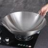 Lote direto de fábrica de wok rural extra grande de panela grande, wok de aço inoxidável com duas alças e fundo redondo, wok wok tripé grande para fritura, tripé para uso comercial