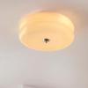 Luminária de Teto Estilo Europeu Medieval Americano Estilo Creme Lâmpada de Vidro Simples Nórdica para Quarto Corredor Entrada