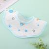 Babero Impermeable de Pétalo para Bebé Babero Impermeable para Bebé Recién Nacido para Vómito Toalla para Saliva para Niños Borde Redondeado