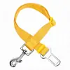 Correa de Seguridad Ajustable para Perro en Asiento de Coche - Correa Resistente de Nylon con Gancho Giratorio de 360 grados y Clip de Hebilla de Cinturón de Seguridad Universal para Perros Pequeños, Medianos y Grandes, Amarillo
