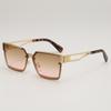 Gafas de Sol Cuadradas Verdes Modelo Nuevo 2026 Europeas y Americanas para Hombre, Estilo Hip-Hop Personalizado, Gafas de Sol de Gama Alta con Patillas Caladas