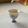 Taza Cerámica Alta con Degradado Morado Pintada a Mano con Diseño de Pez de Cabeza Gorda, Juego de Té de Alta Gama, Taza de Té Personal para Mujeres