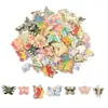 Accesorios para Joyería de Aleación DIY Colgante de Mariposa con Gota de Aceite de Colores Pulsera Collar Llavero Pendiente para Pendientes W525