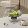 Plato de Frutas para Uso Doméstico, Bandeja de Dulces para Mesa de Centro de Sala de Estar, Bandeja Simple Retro para Bocadillos y Frutos Secos, Bandeja de Exhibición de Frutas para Mesa