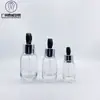 En stock venta al por mayor 15-50ml abanico de mar palillo de recogida fondo grueso pared gruesa botella de esencia botella de crema para ojos botella de líquido original botella de vidrio subbotella