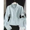 Forro de chaqueta de forro polar para mujer 2026 nuevo abrigo de forro polar polar de otoño e invierno top interior de chaqueta acolchada de corte ajustado